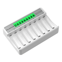 Chargeur de batterie Ni-MH 8 emplacements LCD super rapide PUJIMAX 1,2 V Entrée type C Chargeur de batterie rechargeable AAA AA