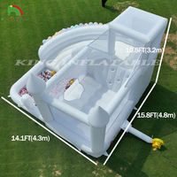 Château gonflable commercial Combo 100% PVC maison de rebond gonflable avec toboggan, fosse à balles pour fête,/mariage