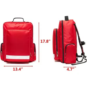 빨간색 휴대용 야외 두더지 전술 IFAK EMT 비상 빈 휴대 핸드백 생존 전술 응급 처치 키트 배낭 가방