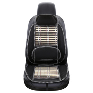 Bamboo Seat Cushion Lumbar Support Cooling Ventilated Summer Car Truck Double Seat Pad Four Seasons Use - Product Image 5