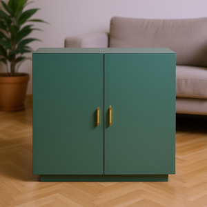 Enclos en bois pour litière de chat, 31,5 pouces, rectangulaire, ventilé, avec doubles portes, meuble pour animaux de compagnie d'intérieur - Product Image 2