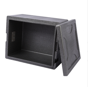 High-density EPP foam box custom printed logo delivery bag camping cold chain cooler black EPP foam box for food storage