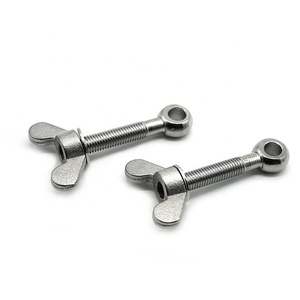 Tornillo de ojo con tuerca de mariposa de acero inoxidable - Product Image 2