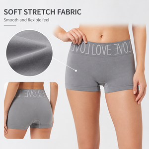 <span class=keywords><strong>Culotte</strong></span> confortable et respirante à taille haute, extensible, avec logo lettre, large ceinture, pour femme, en nylon sans couture - Product Image 1