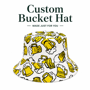 Sombrero de Pescador Personalizado al por Mayor con Diseño de Jarra de Cerveza, para Hombre y Mujer, para Verano, Aire Libre, con Logotipo Personalizado - Product Image 1