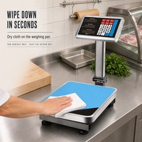 Timbangan Platform Digital Stainless Steel Anti Air Tugas Berat 100kg untuk Lini Pengemasan Makanan