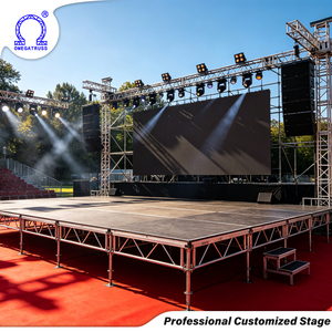 เวทีอลูมิเนียมอัลลอยคุณภาพสูง OMEGATRUSS พร้อมโครงสร้างรองรับที่มั่นคงและพื้นกันลื่นสำหรับคอนเสิร์ตกลางแจ้ง - Product Image 4