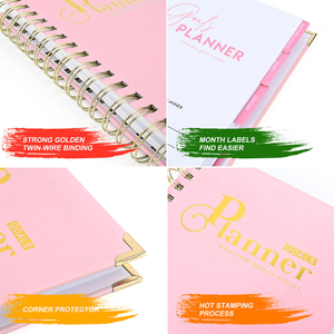 Diario Motivazionale Premium Personalizzato ODM per Branding di Alta Gamma, Planner Estetico con Copertina Rigida <span class=keywords><strong>Rosa</strong></span>, Carta Artistica con Stampa a Caldo - Product Image 3