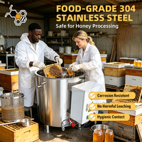 Matériel d'apiculture : Cuve de chauffage électrique pour miel 150L, en acier inoxydable 304, double paroi, avec bain-marie pour la fusion de la cire