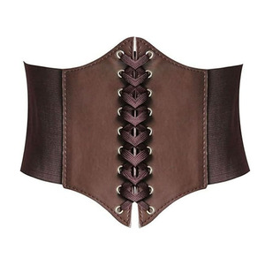 Corsé de moda, cinturones anchos de piel sintética, cinturón moldeador de Cuerpo Adelgazante para mujer, cintura alta ajustada elástica para uso diario - Product Image 1