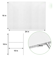 Personnalisé réutilisable 4MM 4 * 8ft 1220x2440mm PP feuille creuse PP feuille de plastique Coroplast feuille Corflute feuille Yard signe panneau vierge