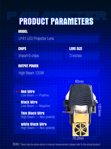Xenplus nouvelle condition LP41 12V 140W 6000K perle de lampe à LED personnalisée pour voiture avec système à trois lentilles ampoule H4 de phare diurne - Product Image 6