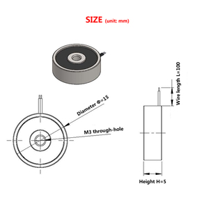 ランダ 15*<span class=keywords><strong>5mm</strong></span> 6v 超薄型小型電磁石 12v ミニDC丸型保持電磁石 - Product Image 5