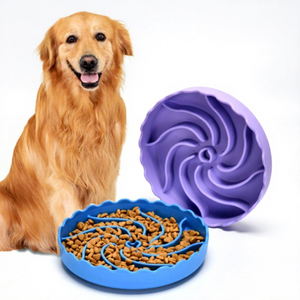 OEM ODM 100% BPA Silicone Puzzle <b>Slow</b> <b>Feeder</b> for Dogs Swirl Designed Anti-Reflux Bowl Eco-Friendly Pet Bowl for Easy Eating - Product Image 1