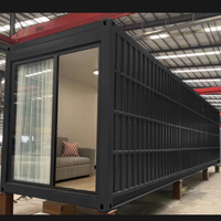 Maison conteneur en verre extensible personnalisable de 20 pieds et 40 pieds, préfabriquée, pour café extérieur ou ateliers, en acier durable