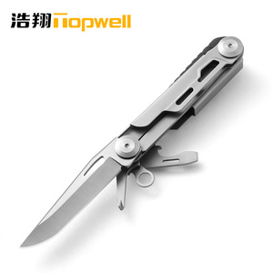 Couteau pliant portable Topwell Mini en acier inoxydable, lame de 8,5 cm, outil multifonctionnel EDC pour le camping en plein air - Product Image 3