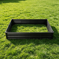 Kit de jardinière surélevée carrée en métal de 12,2 pouces pour l'extérieur, pour légumes et fleurs