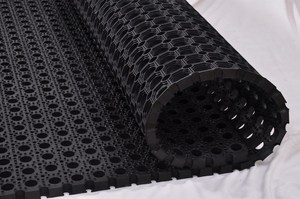 Tapis en caoutchouc antidérapants pour sols de porte, en forme d'anneau creux, recyclés et naturels, pour l'extérieur et le jardin - Product Image 6