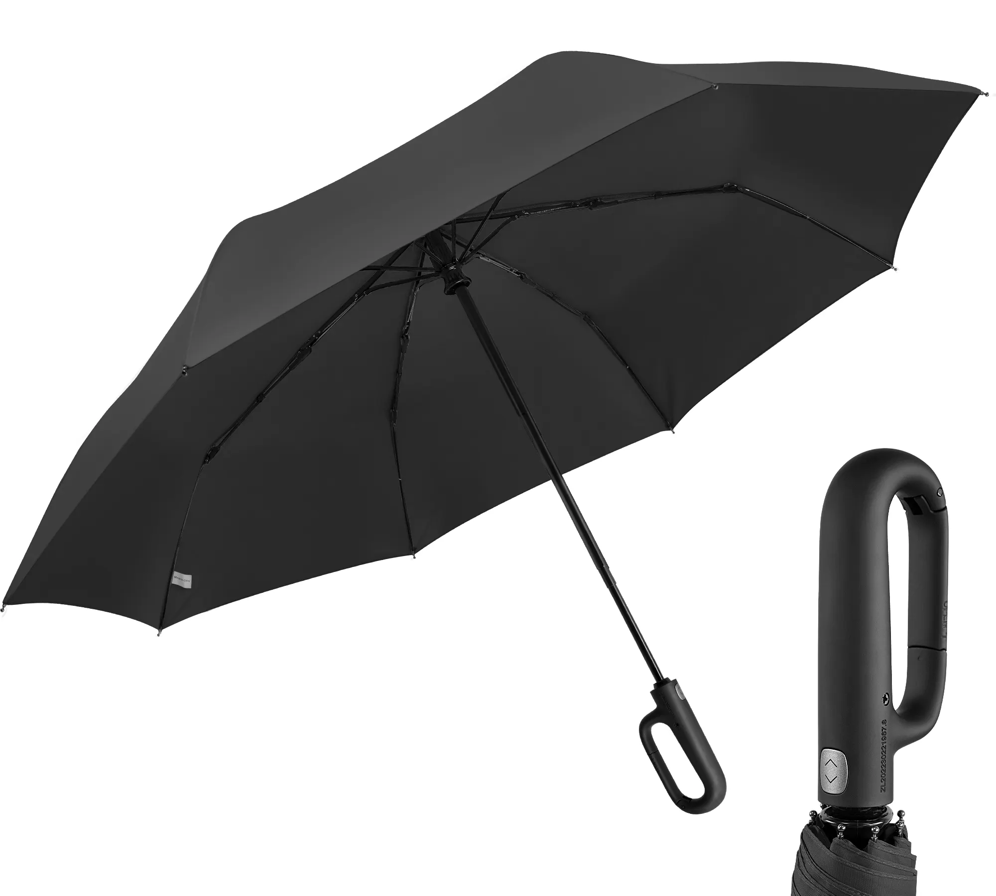 Ring buckle umbrellas portable special handle three fold umbrella automatic open and close