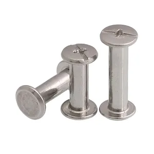 定制黄铜铝不锈钢或钢非标准紧固件公母螺钉书装订组螺栓芝加哥螺钉
