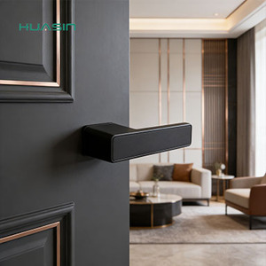 Maniglie per Porte e Finestre Huasin in Lega <span class=keywords><strong>Satinata</strong></span>, Design Moderno e Minimalista, Serrature Silenziose per Camera da Letto - Product Image 4