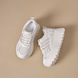 Chaussures décontractées pour femmes à semelles épaisses et talons, Nouveautés Printemps-Été 2026, Baskets polyvalentes pour femmes ornées de strass - Product Image 4