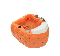 Fauteuil de pédicure portable de luxe en verre avec massage, sans plomberie, baignoire en acrylique, pompe à eau et lampe de surf
