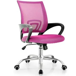 Cadeira ergonômica ajustável de plástico, malha branca personalizada do oem com apoio para braço
