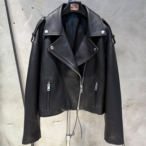 Nouvelle arrivée Veste en cuir véritable pour motard pour femmes Veste en cuir <span class=keywords><strong>noir</strong></span> avec cordon de serrage - Product Image 2