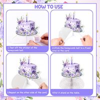 8 pièces de centres de table en nid d'abeille pour Quinceañera, décorations violettes pour 15e anniversaire, décorations florales pour filles, papillons, toppers de table pour Quinceañera