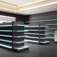 Présentoir métallique double face réglable et léger JIACHUANG, étagère de supermarché durable avec revêtement en poudre époxy, montage rapide