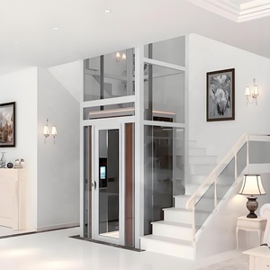 Ascenseurs panoramiques automatiques à grande vitesse pour cabine en verre, 3/4 étages, villa résidentielle, entraînement AC, plancher en PVC, ascenseur domestique - Product Image 2