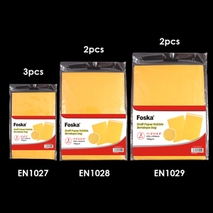 Foska carta Kraft gialla piccola bolla Poly mailer aria imbottita buste di carta postale corriere postale borse Express - Product Image 6