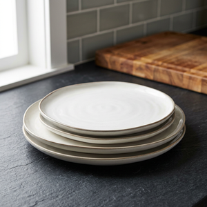 Round Glass Serving Tray Super High Quality Simple Luxury White Marble Gold Foil Art With Handles - Indian Home Crafts - Product Image 3