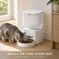 Distributeur automatique de nourriture pour animaux de compagnie USMILEPET, distributeur automatique de nourriture pour chats et chiens, contrôle par application WiFi, portions programmées, grande capacité de 4,5 L, enregistrement vocal