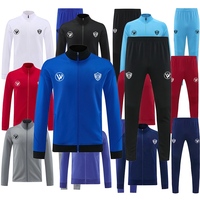 Jaket Sepak Bola Klub Pria Terbaru 2026, Bahan Bernapas Cepat Kering 100% Poliester, Ritsleting, Saku, Semua Model, Grosir