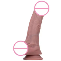 Dildo de Silicona de Gran Tamaño, Unisex, Resistente al Agua, Ecológico, Material Seguro, Dureza Moderada, en Oferta