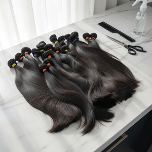 Extensions de <span class=keywords><strong>Cheveux</strong></span> Humains Brésiliens Remy, Lots d'Échantillons Gratuits, Closure, Frontal HD, Cuticules Alignées, Double Trame Faite à la Machine, Tous Types de <span class=keywords><strong>Cheveux</strong></span> - Product Image 2