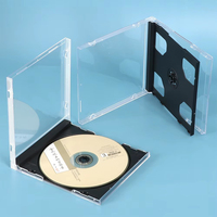 Boîtes de rangement en plastique SUNSHING pour médias, boîtes à disques Blu-ray, boîtes à disques DVD, plateaux de 5,2 mm et 10,4 mm, transparentes, simples ou doubles, pour CD