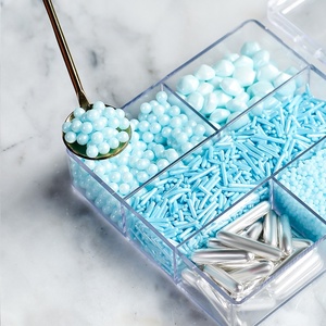 Love Bakery Blue Assorted Candy Box 2mm Nonpareils Press Jimmies HALAL Certified granelli decorazioni per torta in forma solida - Product Image 3