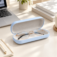Étui à lunettes en cuir PU multicolore personnalisé, étui rigide portable pour lunettes de soleil, boîte de rangement pour voyage, maison, bureau