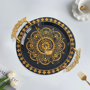 Luckygoods SL260606 Europäischer Stil Bronzierte Kunststoffplatte Umweltfreundliches Party-Tablett Großhandel Nordischer Luxus für Hotel und Hochzeit - Product Image 3