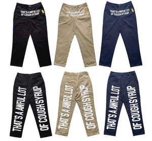 Aloks COUGH SYRUP Cargo Pantalones Cintura media American Streetwear Pantalones utilitarios de pierna recta informales - Product Image 1