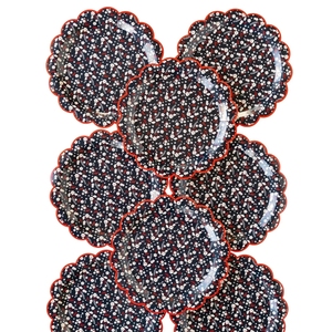 Platos de Papel Desechables DAMAI Navy Liberty con Diseño Floral, Juego de Platos y Servilletas para Fiestas, Platos de Papel Impresos Personalizados - Product Image 6