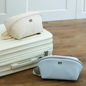 Nouvelle trousse à cosmétiques en coton et nylon, blanc cassé, portable, étanche, pour voyages d'affaires et utilisation en extérieur - Product Image 3