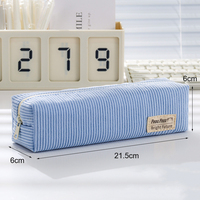Trousse à crayons en velours côtelé avec logo personnalisé, sac de papeterie coréen mignon, pochette à stylos pour étudiants, broderie OEM, transfert thermique, vente en gros, directement de l'usine