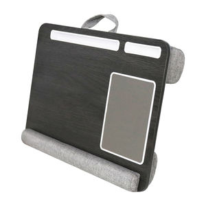 โต๊ะหมอนไม้แบบ2และ1โต๊ะสำหรับแล็ปท็อปโต๊ะขี้เกียจโต๊ะตักพร้อมกล่องเก็บที่วางโทรศัพท์อเนกประสงค์ - Product Image 6