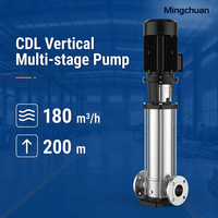Pompa Sentrifugal Multistage Vertikal DC 5 HP Efisiensi Tinggi MINGCHUAN dengan Impeller Baja Tahan Karat Penguat Tekanan Air Tinggi
