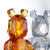 Ours en cristal Bajia Violent Bear, figurine de collection tendance, ornement de bureau à la mode, décorations en cristal