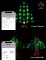 Rideau de fée programmable 400 Leds Smart Pixel Lights Rgb App Control DIY Text Led Smart Christmas Decor Rideau Lights